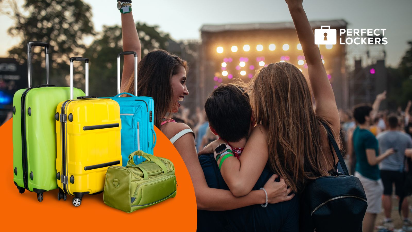People looking lockers at festivals in Barcelona 2025