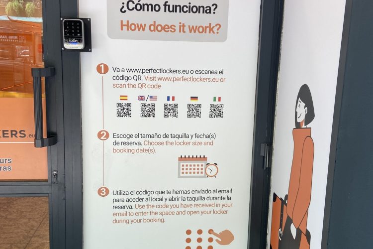 Secure luggage storage lockers near Sagrada Familia in Barcelona by Perfect Lockers